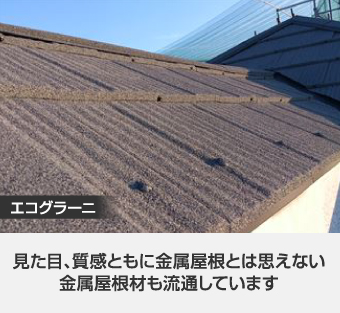 エコグラーニを乗せた屋根