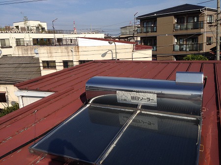 寝屋川市で使わない朝日ソーラー撤去と瓦棒屋根のサビ・塗装劣化点検