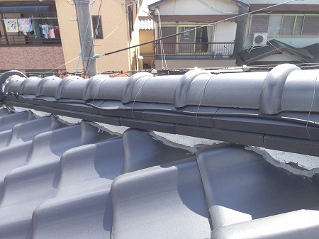 棟アンテナ線這わし