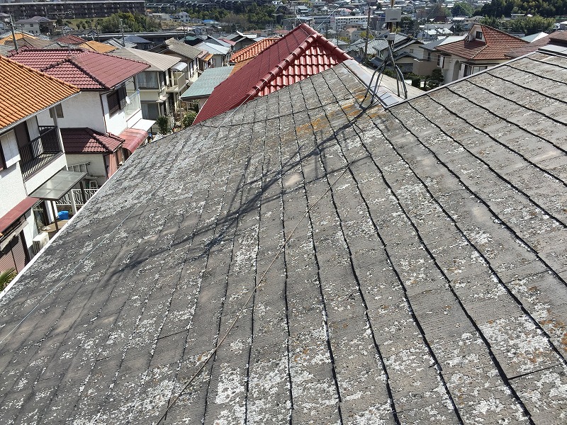 塗膜が剥げたカラーベスト屋根