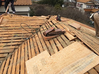 屋根野地　枚方市