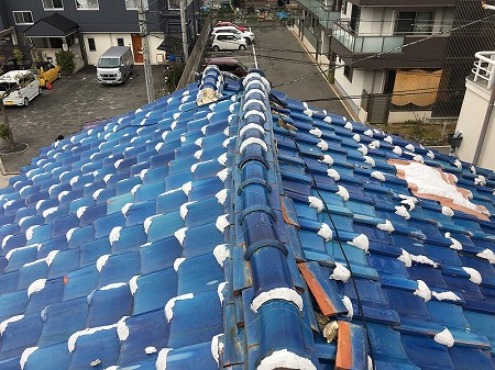 棟瓦ズレの状態