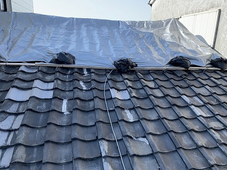 既存和瓦屋根