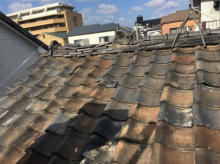 施工前の瓦の状態