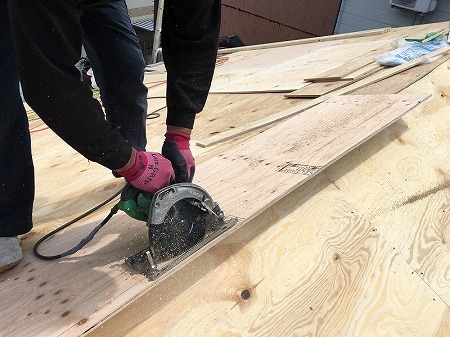 野地合板を作成します。