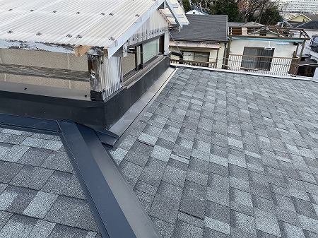 リッジウェイ葺上げ後壁際