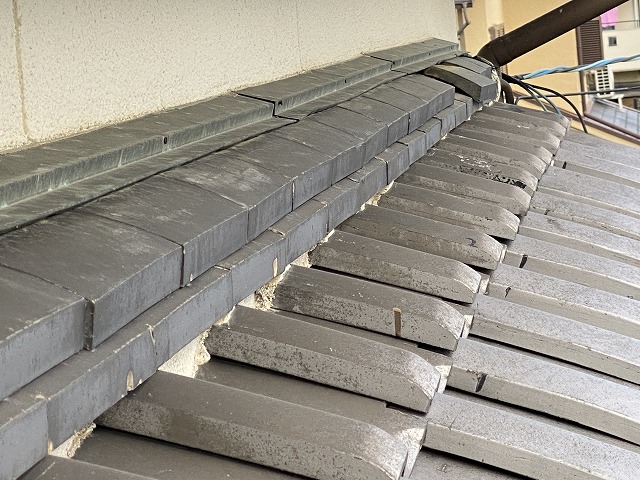 のし瓦欠落　大東市