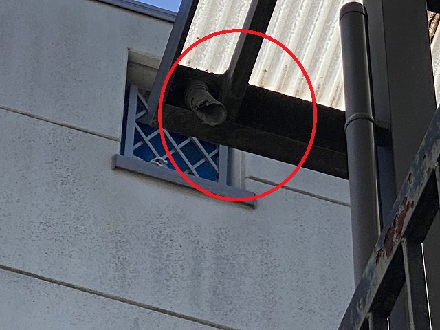 蛇腹ホース破損　大東市