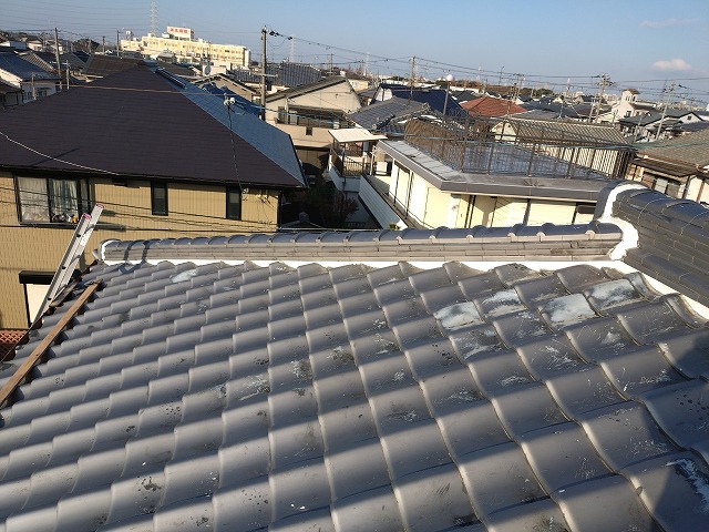 漆喰完成　大東市