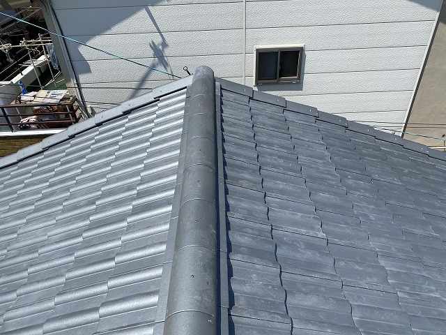 門真市　築40年の連棟長屋をフレンチ瓦で葺き替え工事をしました。