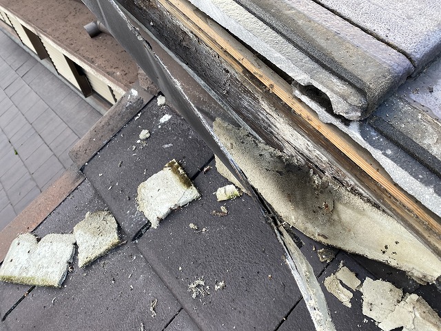 雨漏り腐食　交野市
