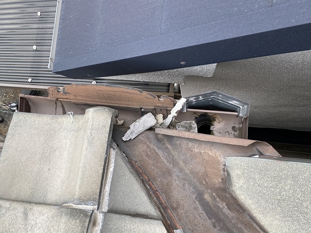 漆喰雨どい　寝屋川市