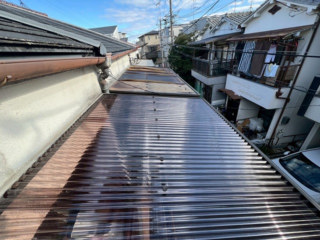 工事後波板　門真市