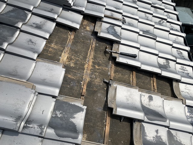 雨漏り跡　枚方市