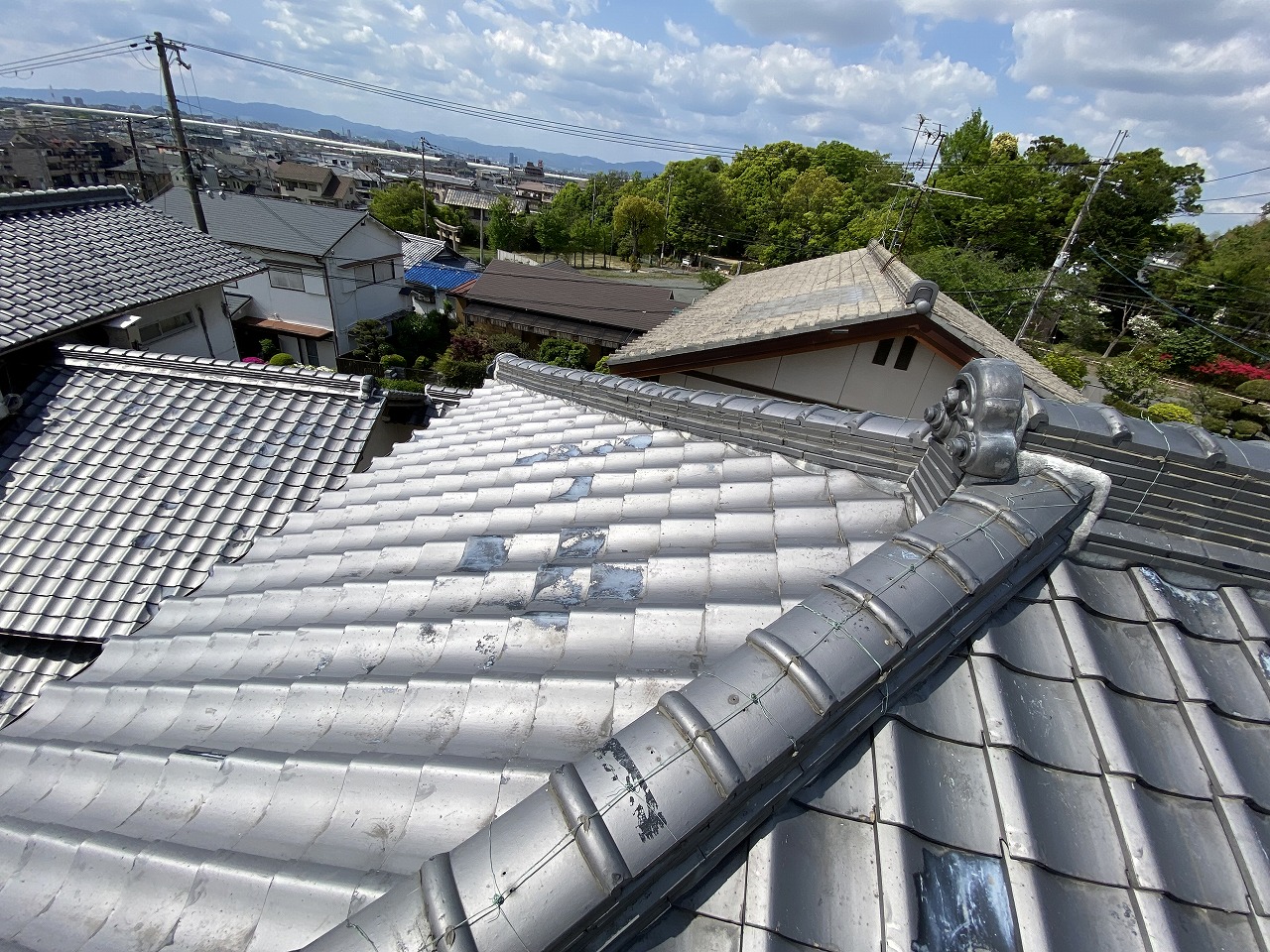 屋根現状　交野市