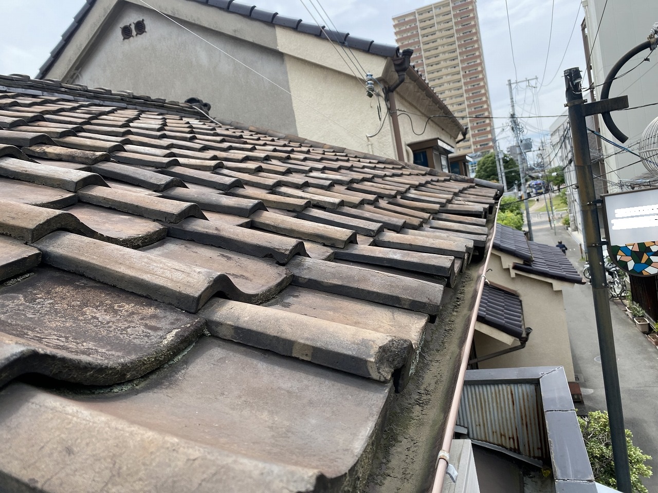 野地板へこみ　大東市
