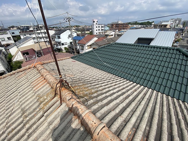 アンテナ周辺の屋根