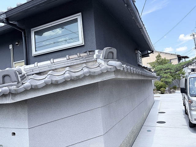 補修完了後の塀全景