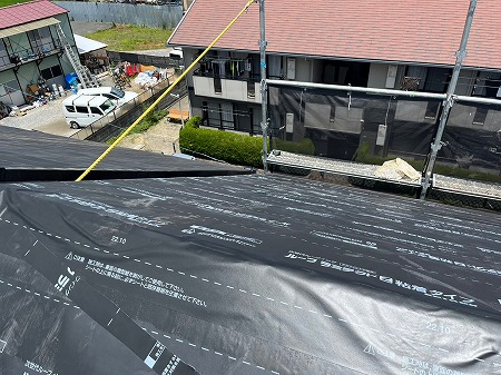 ルーフラミテクト貼り