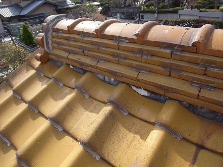 棟面戸漆喰劣化