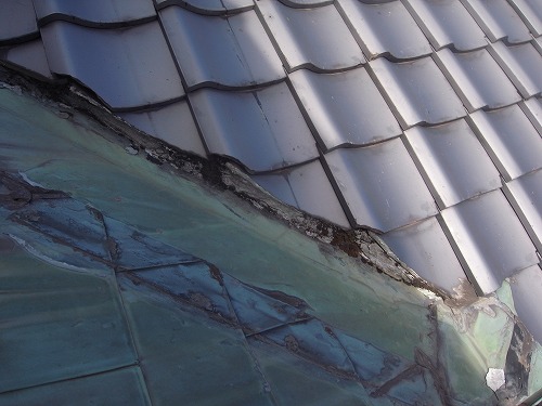 谷面戸漆喰劣化