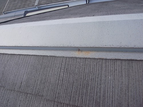 棟板金留め付け釘浮き