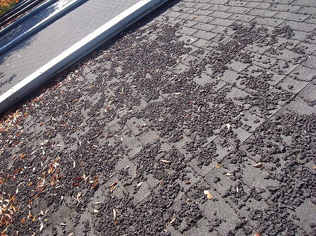 剥がれたシングル表面