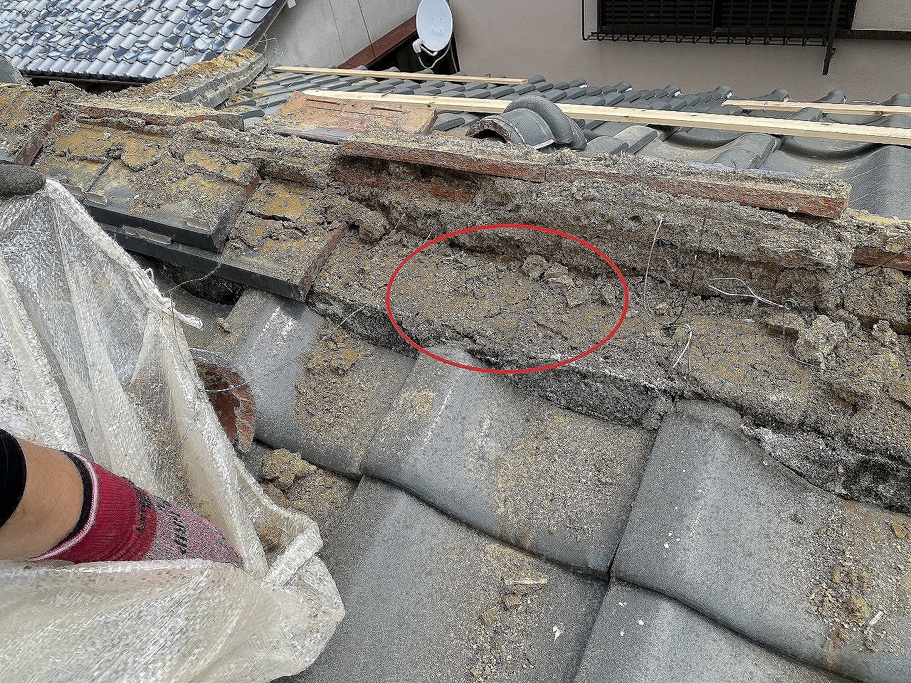 既存棟の撤去と内部土の除去