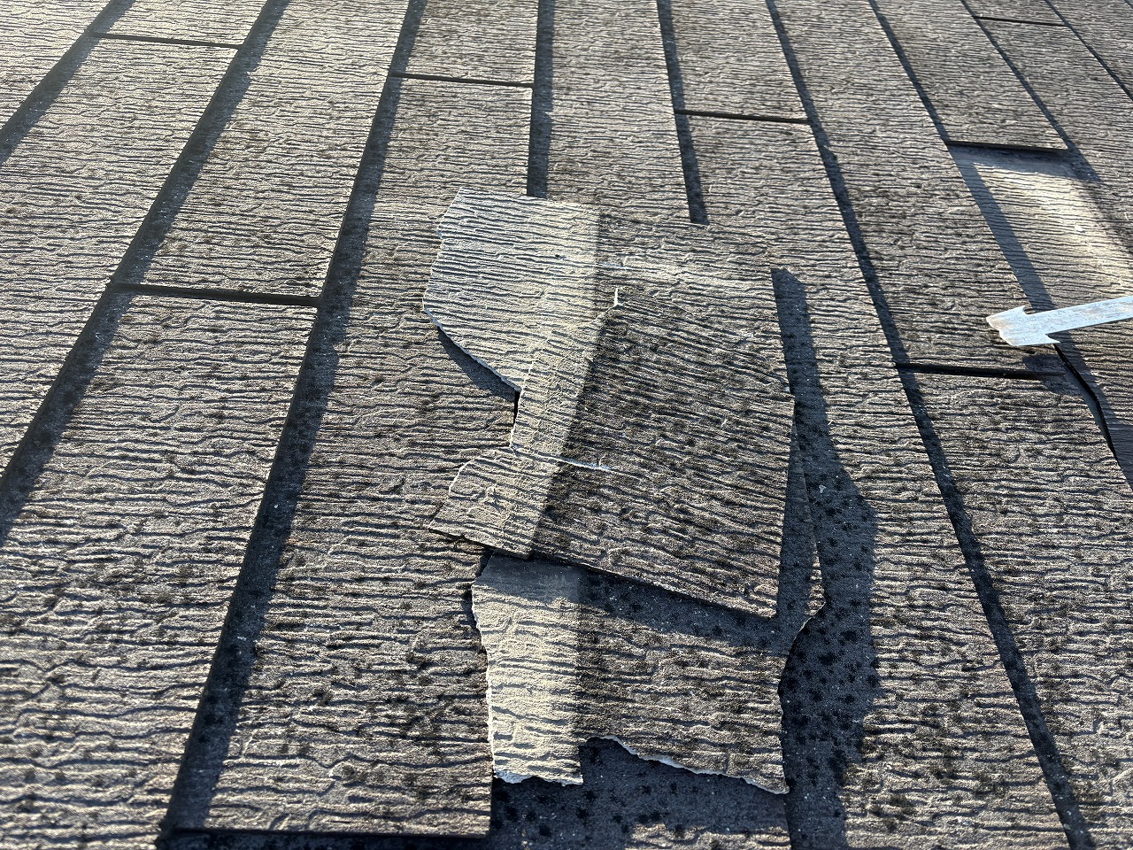 割れたカラーベスト撤去後