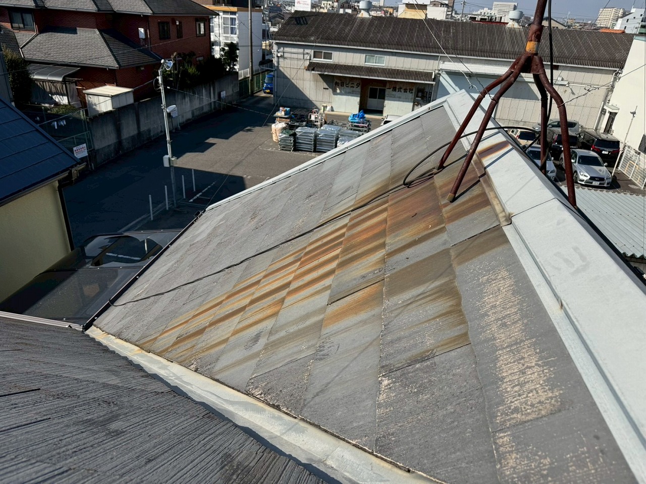 羽曳野市屋根材表面劣化