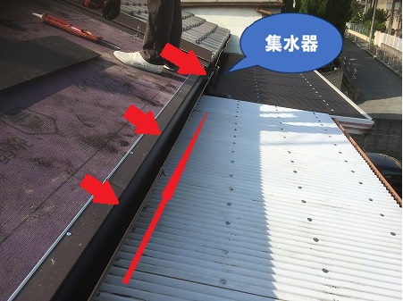樋の取り付け